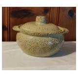 Monmouth Maple Leaf Pottery Covered Bean Pot