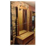 Large Vintage Hall Tree w/Storage Bench
