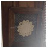 Vintage Framed Textile Art 13x11