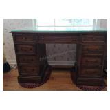 Desk with Glass Top Protector