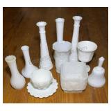 Collection of Milk Glass