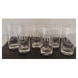 Frosted "M" Drinking Glasses - Set of 6
