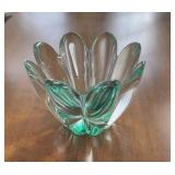 Orrefors Mayflower Signed  Art Glass Bowl