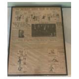 The Detroit News Page Of Sports Framed February