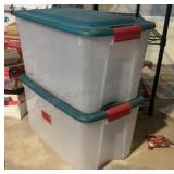 Pair of Christmas Storage Totes STERILITE 70 QT