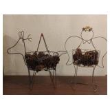 Metal Angel and Reindeer Decor