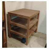 3 Tier Wood Work Table 30x30x24