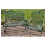 Outdoor Metal Glider and Chair