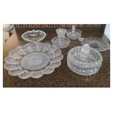 Opalescent Bon Bon Dish, Indiana Glass Deviled Egg
