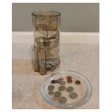 Bank and Assorted Coins