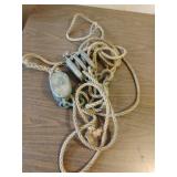 Rope & wood Pullies