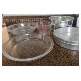 Glass Pyrex Pie Plates, Measuring Cup & More