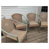 Set of 4 Outdoor Stackable Chairs