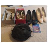 Assorted Ladies Shoes and Fashion Hat
