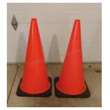 Pair of Large Orange Cones