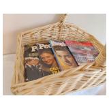 Basket of Assorted Magazines