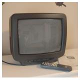 Small Sanyo 13" Tube TV w/Remote