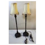 Pair of Slim Table Lamps 26"