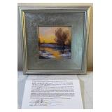 Golden Sunset Signed Canvas Panel