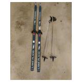 Rossignol Lake Placid Skiis and Ski Poles 61in