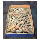 Vintage clothespins in one box