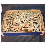 Vintage clothespins in one box