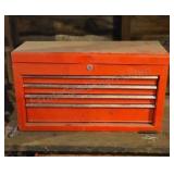Four drawer toolbox with lift up top and side