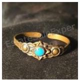 Vintage copper southwest design infant bracelet