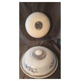 Art Deco glass ceiling light shades from the 30s