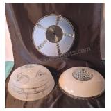 Art Deco glass ceiling light shades from the 30s