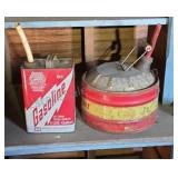 Metal gas cans. Old style spouts