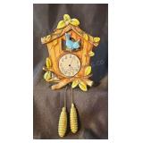 Unique cuckoo clock wall pocket planter. 6x4.