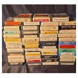 Assorted 8 track tapes. 51 total.