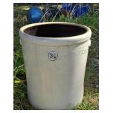 Vintage stoneware crock. Marked "30", indicating