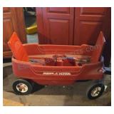 Radio Flyer wagon, plastic, two child seats,