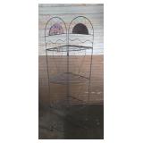 Metal four shelf Corner plant stand with