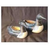 Ceramic loon planters. 8ins and 10ins.