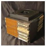 Vintage eight track carousel display rack.