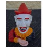 Reproduction of cast iron clown Bank by Sav-o