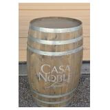 Casa Novle Tequila wood barrel store display.