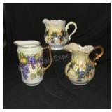Assorted china pitchers