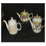 China coffee/tea pots.