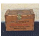 Wooden Winchester ammo box. 10x16x10.