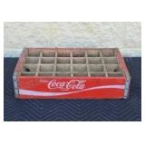 Wooden coke bottle box.