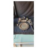 Miscellaneous silver plate, copper and pewter
