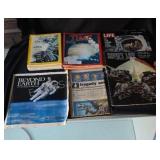 Magazines and articles about space travel.