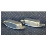 Mid-century Stainless steel butter dishes.