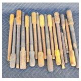Antique wood screws from woodworking vices and