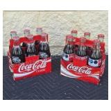 Coca-Cola six packs commemorative bottles