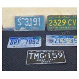 License plates. Michigan and Ohio